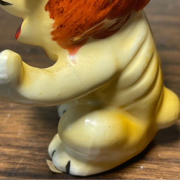 Vintage 1950s Anthropomorphic Lion Ceramic Salt & Pepper Shakers Made in Japan - Picture 6 of 7